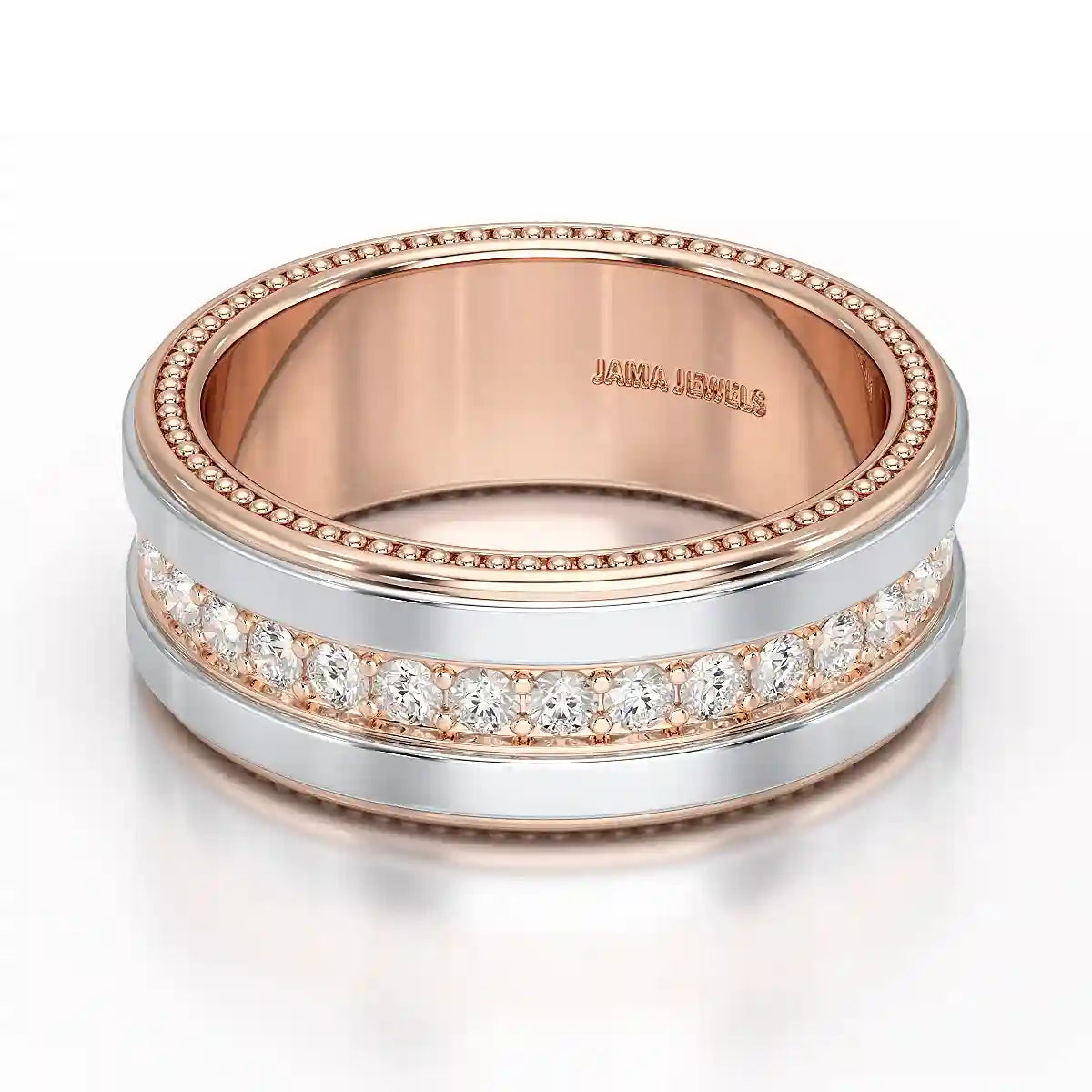 1.16 CT Round Cut Lab Diamond Men's Ring