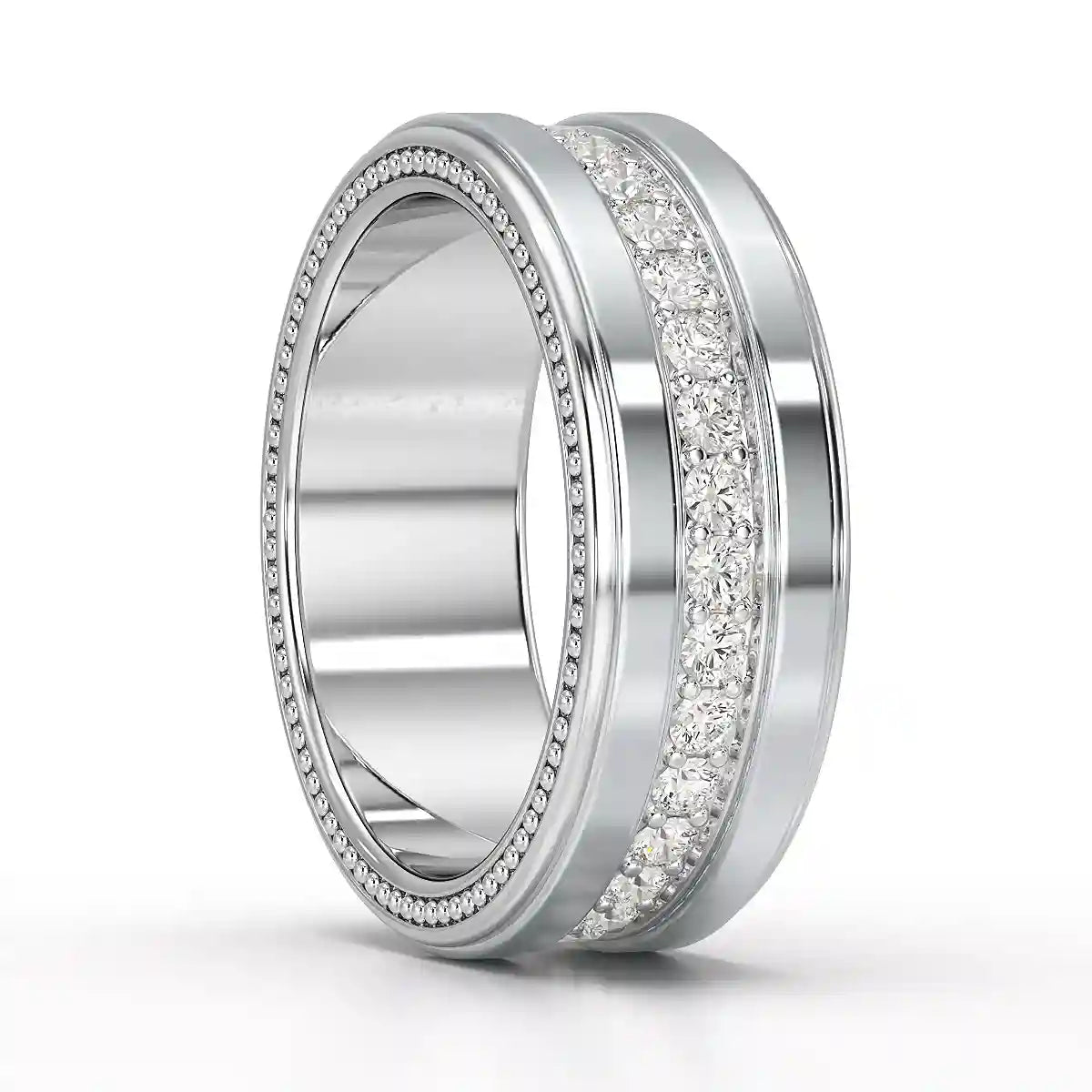 1.16 CT Round Cut Lab Diamond Men's Ring