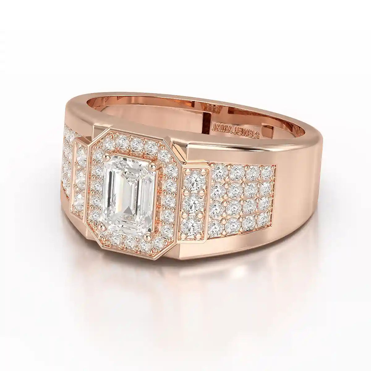 1.72 CT Round Shape Lab Diamond Men's Ring