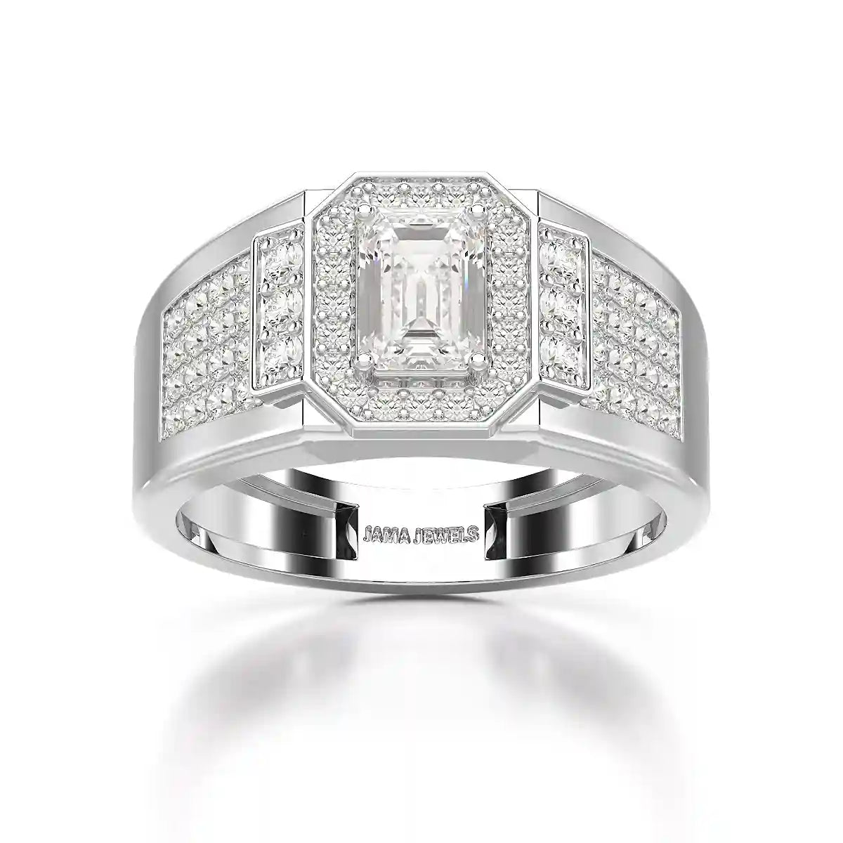 1.72 CT Round Shape Lab Diamond Men's Ring