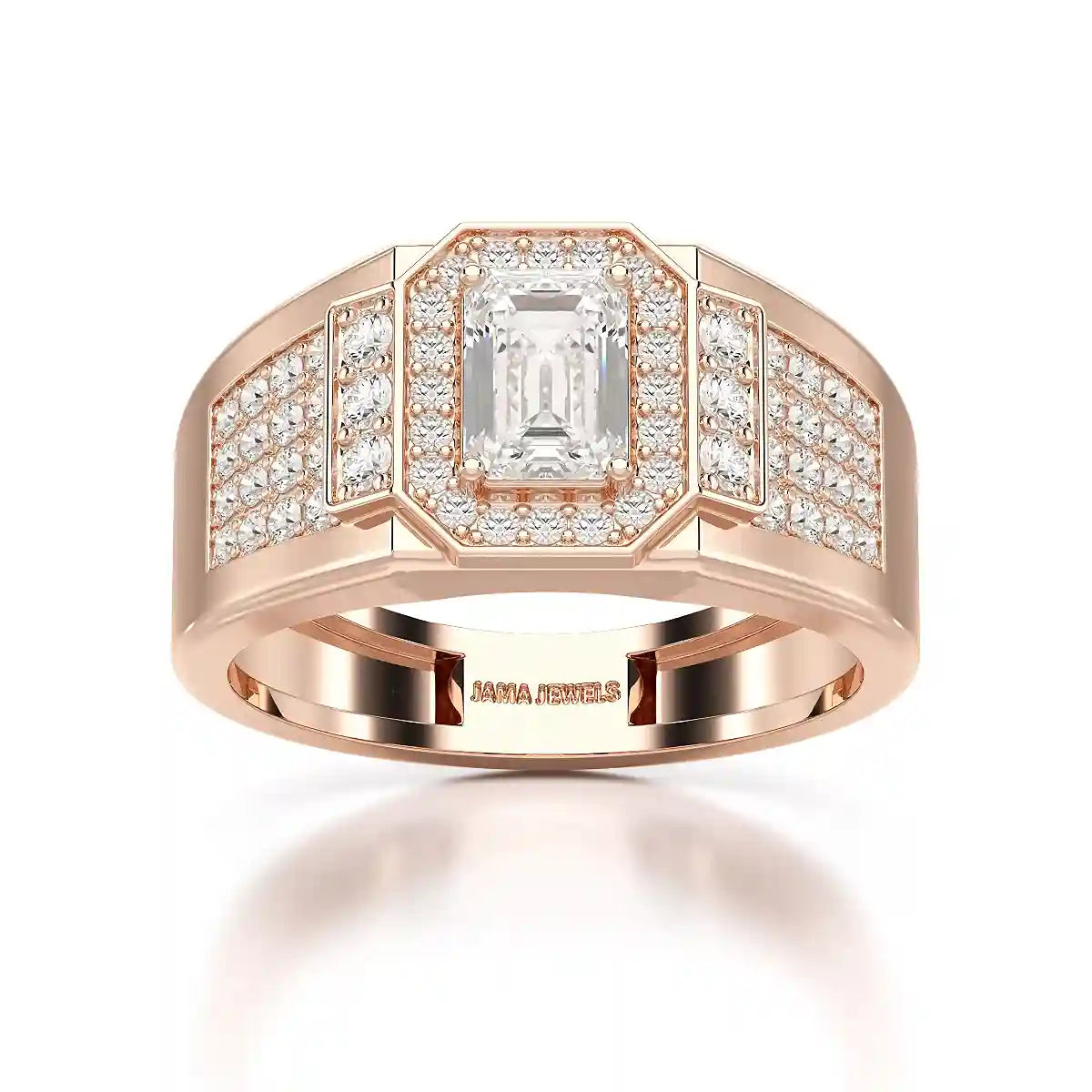 1.72 CT Round Shape Lab Diamond Men's Ring