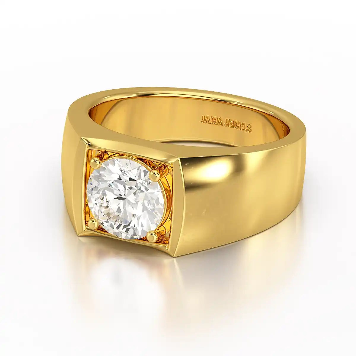 2 CT Round Cut Lab Diamond Men's Ring