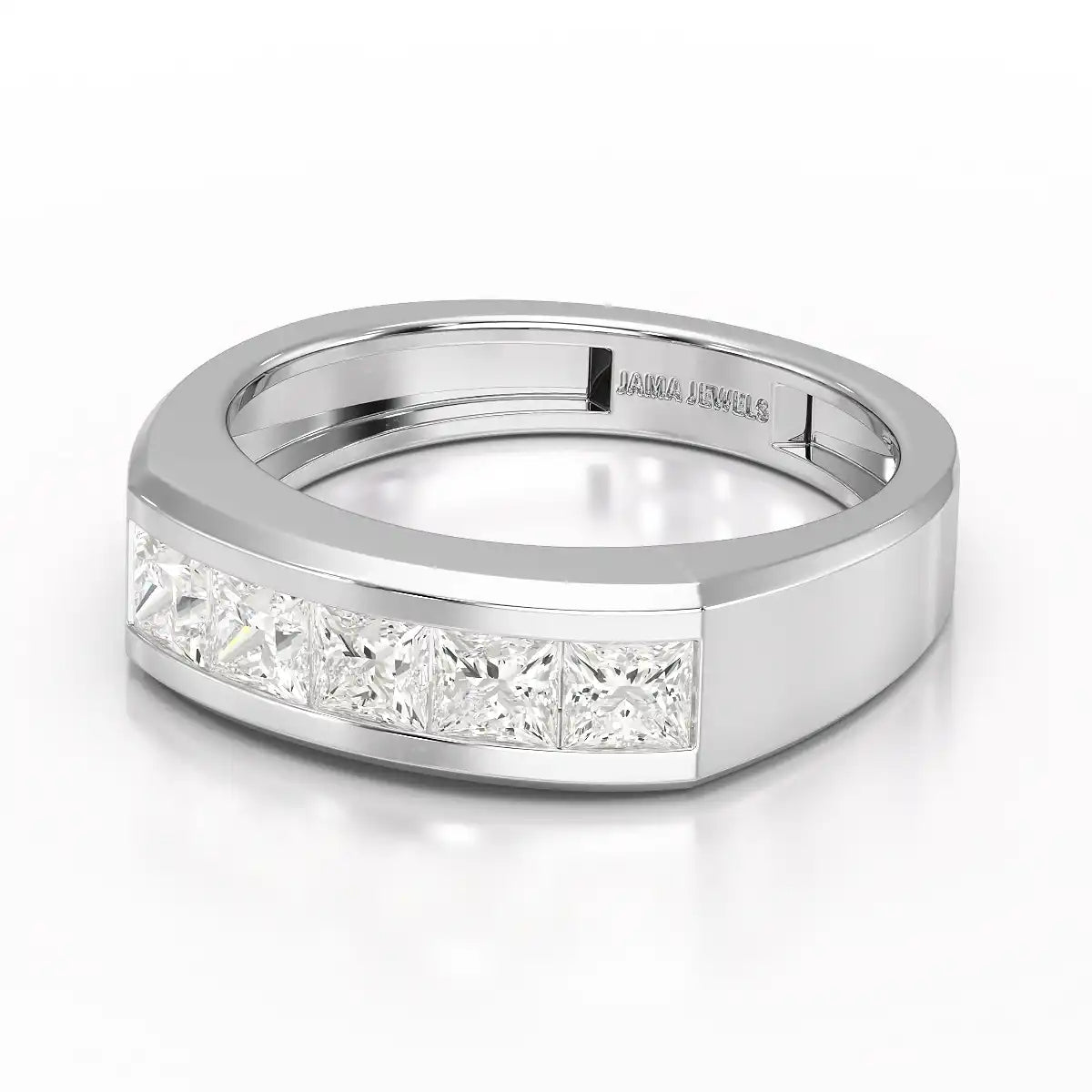 1.4 CT Princess Cut Lab Diamond Men's Ring