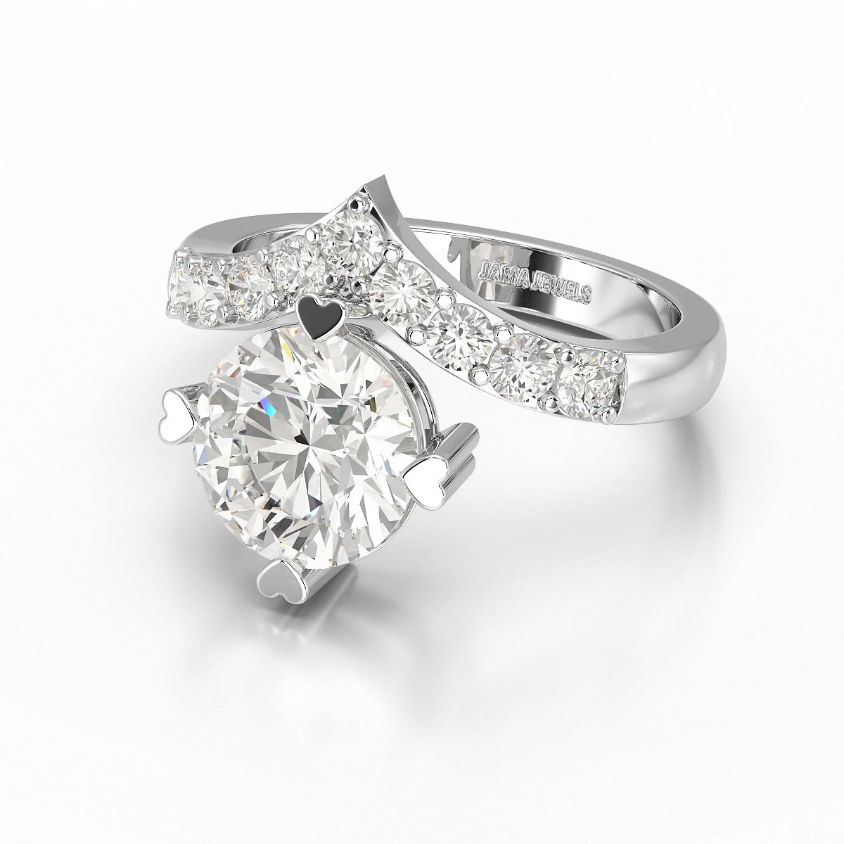 3.02 CT Round Cut Classic Lab Diamond Ring