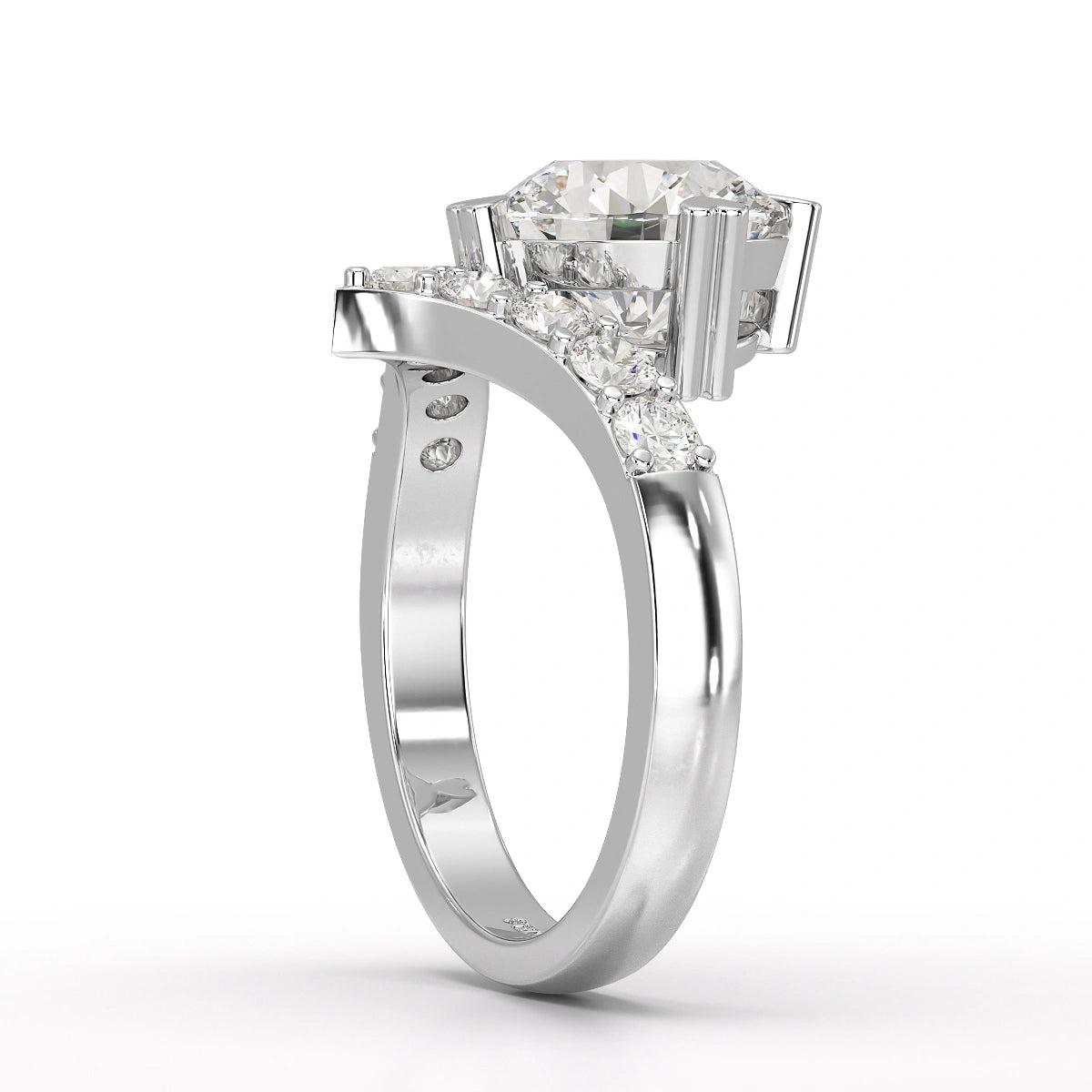 3.02 CT Round Cut Classic Lab Diamond Ring
