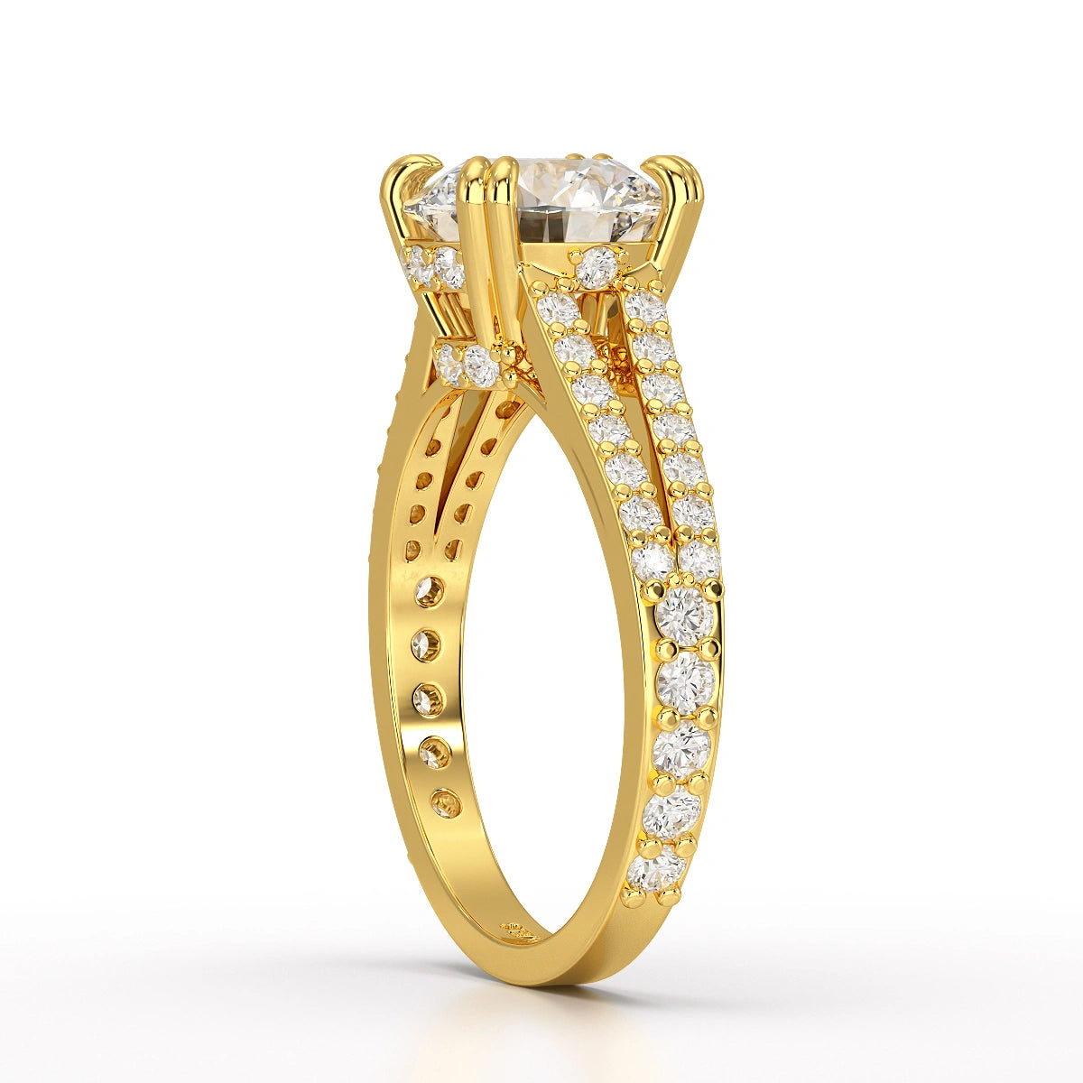 2.65 CT Round Cut Hidden Halo Lab Diamond Ring