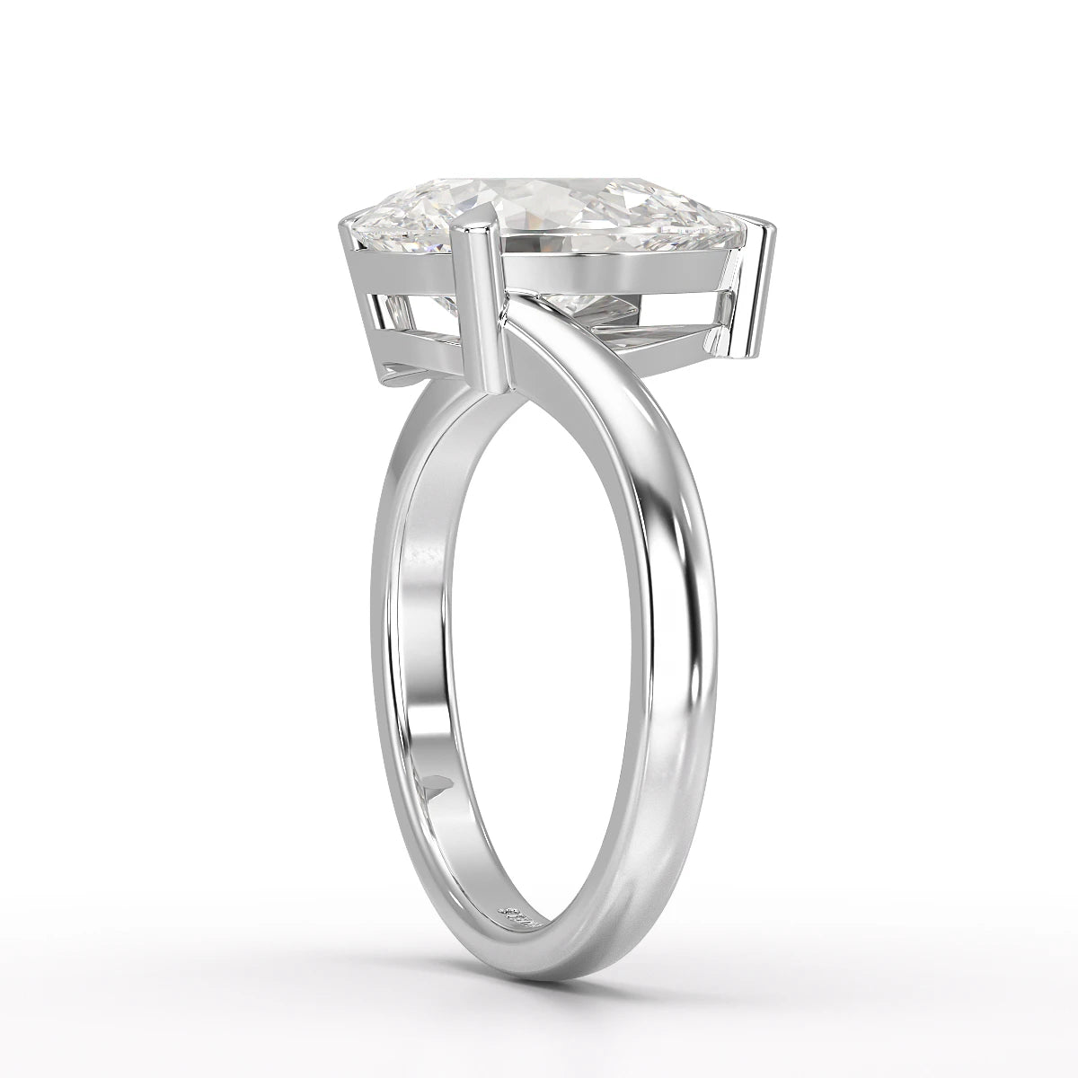 3 CT Pear Cut Solitaire Lab Diamond Ring