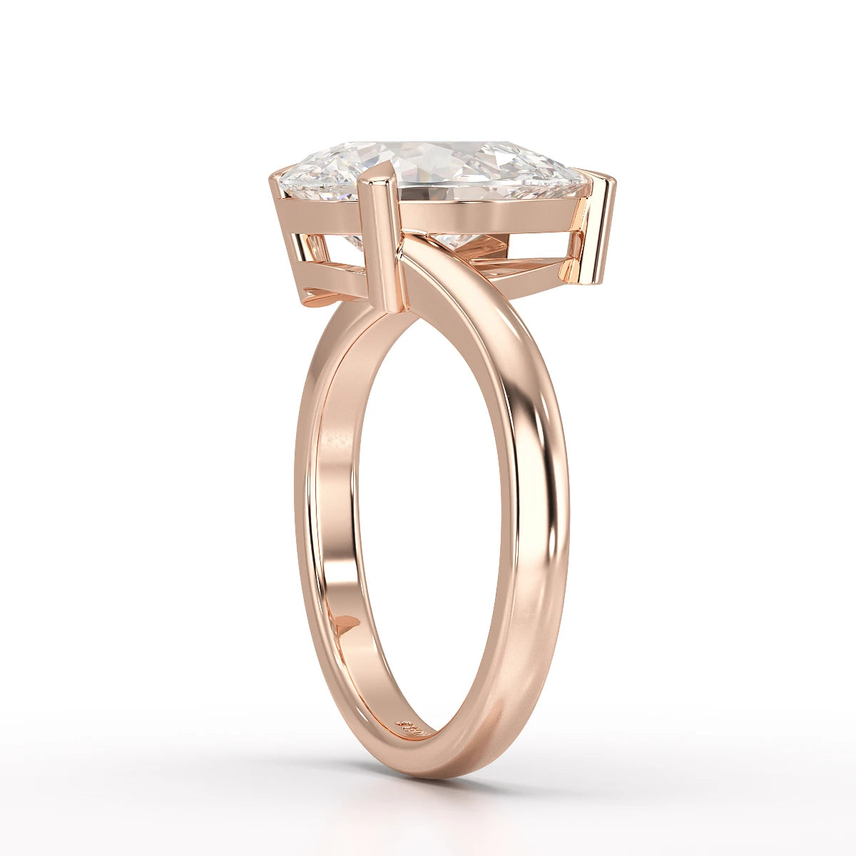 3 CT Pear Cut Solitaire Lab Diamond Ring