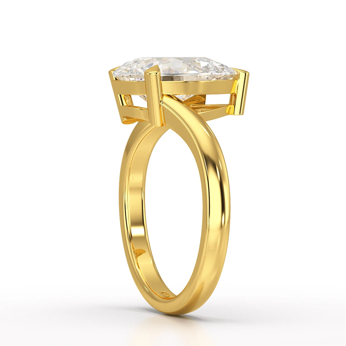 3 CT Pear Cut Solitaire Lab Diamond Ring