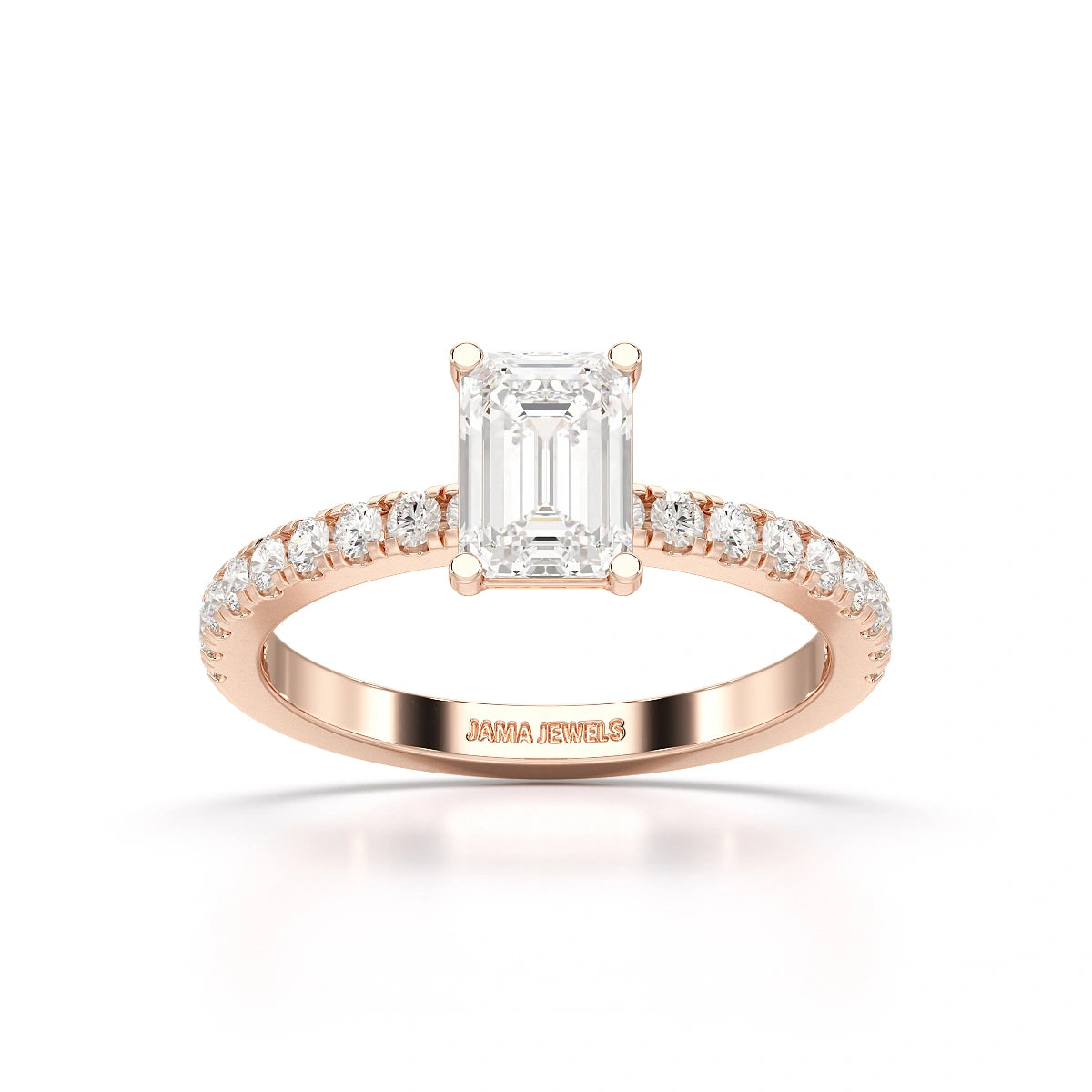 1 CT Classic Emerald Cut Lab Diamond Ring