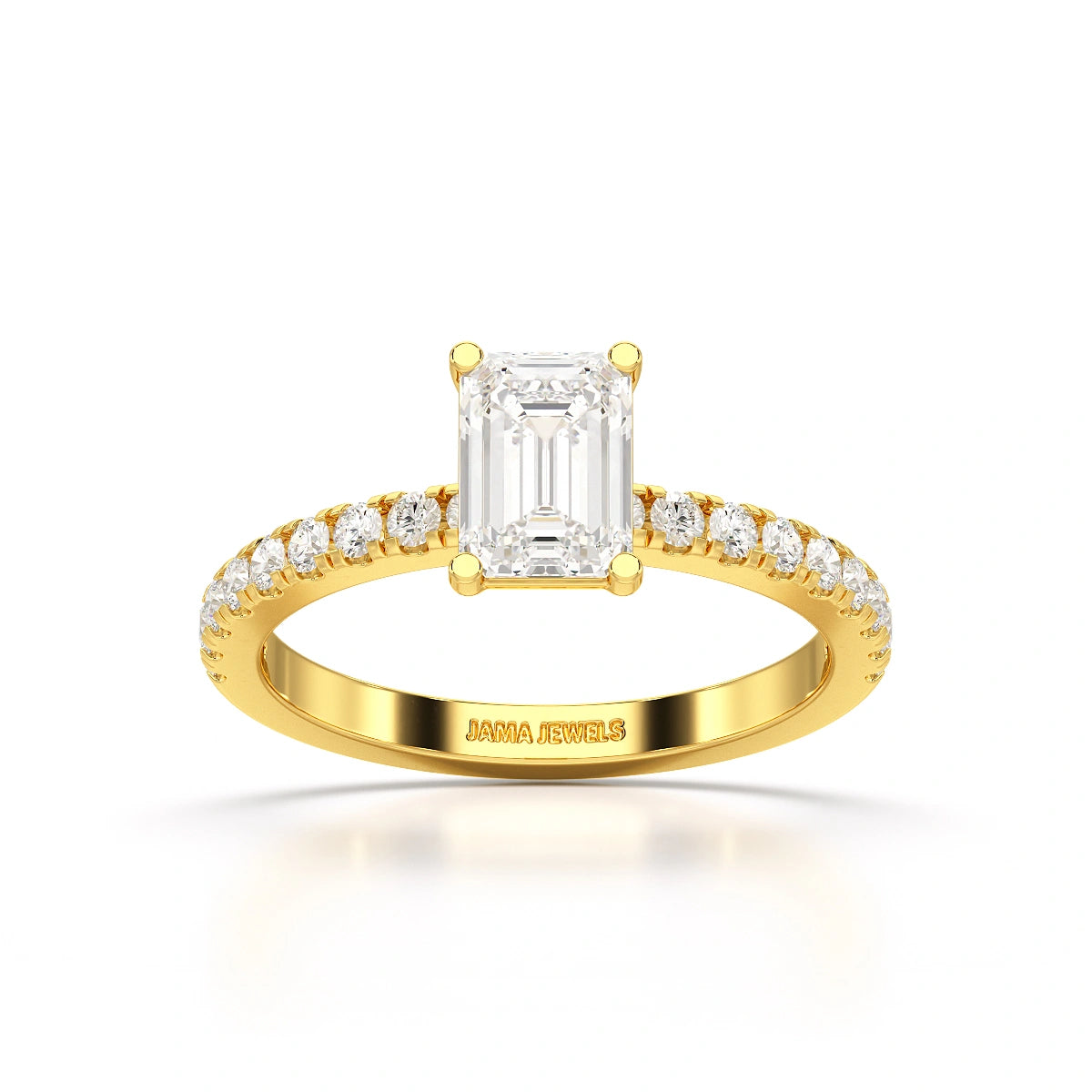 1 CT Classic Emerald Cut Lab Diamond Ring
