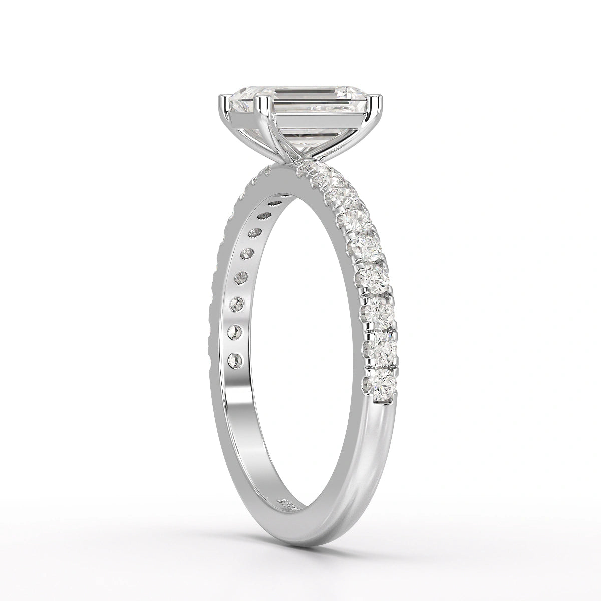 1 CT Classic Emerald Cut Lab Diamond Ring
