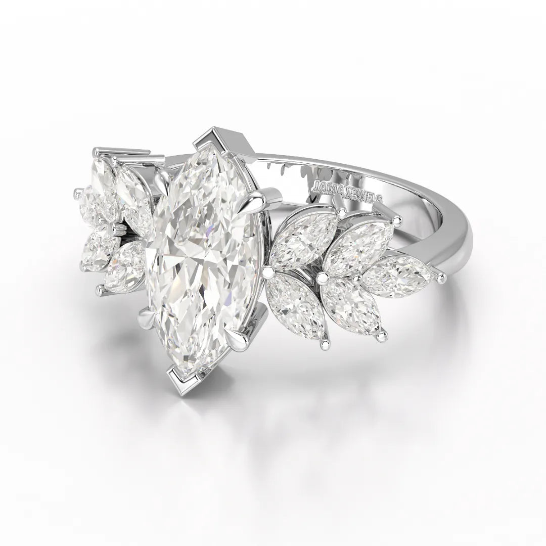 3.7 CT Marquis Cut Lab Diamond Ring