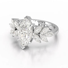 3.7 CT Marquis Cut Lab Diamond Ring