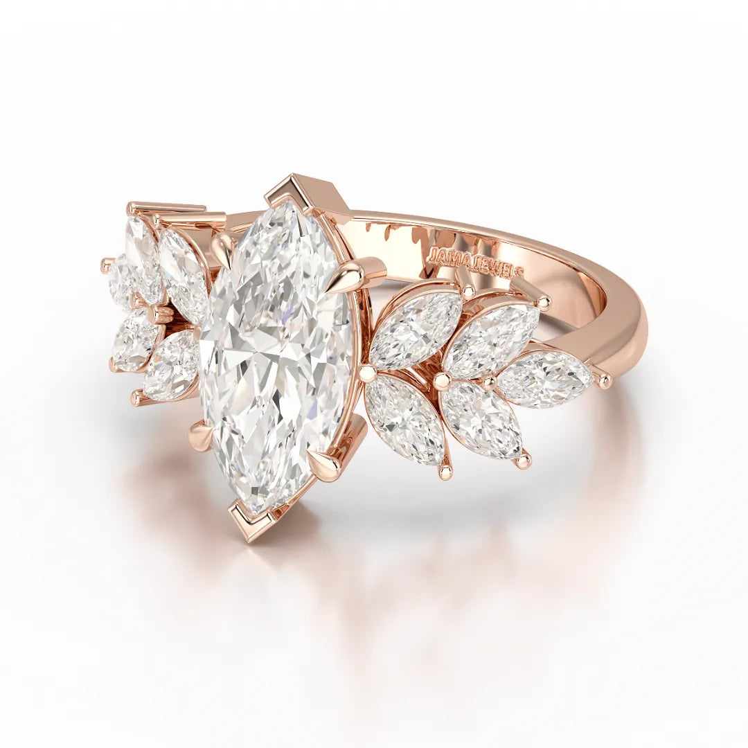 3.7 CT Marquis Cut Lab Diamond Ring