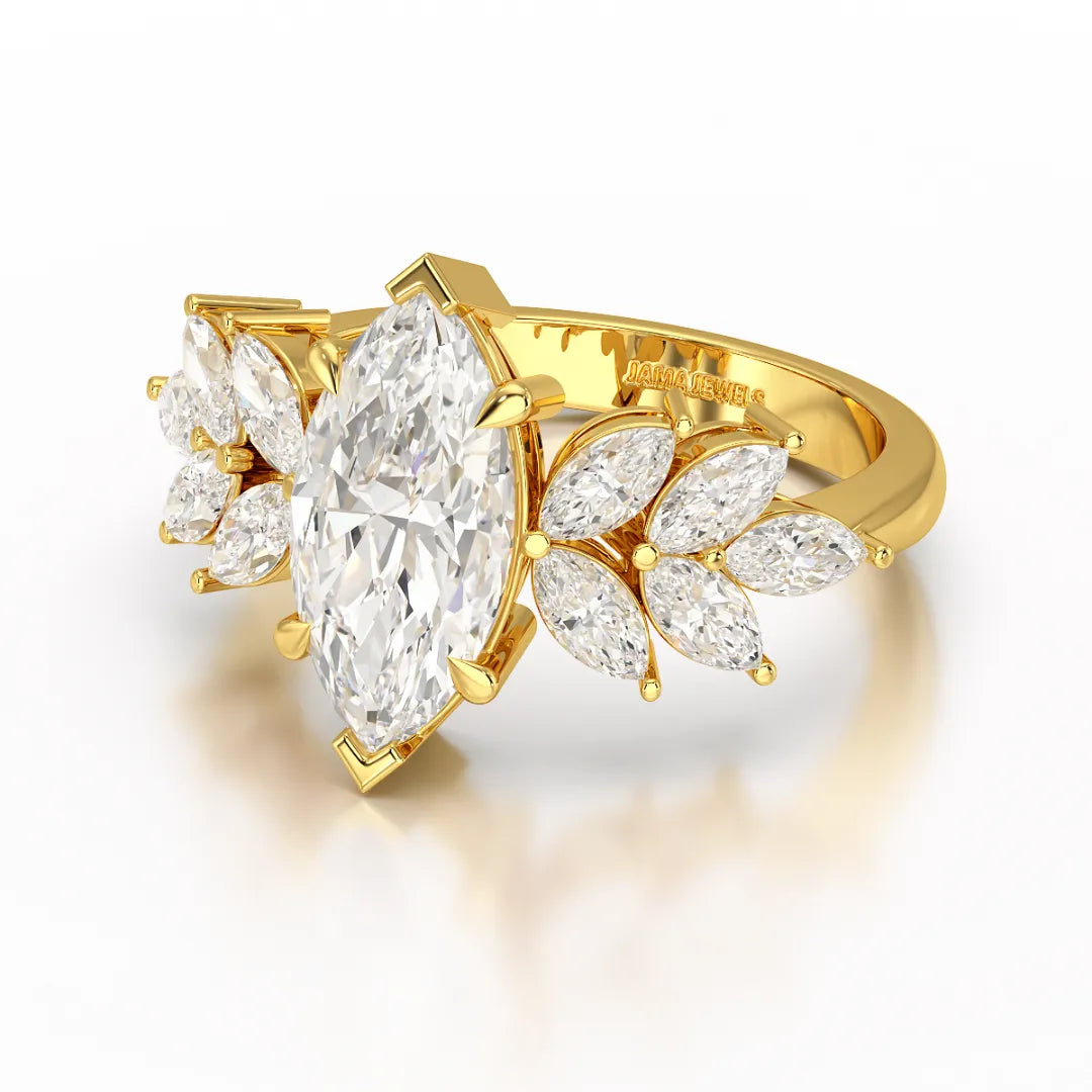 3.7 CT Marquis Cut Lab Diamond Ring