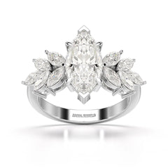 3.7 CT Marquis Cut Lab Diamond Ring