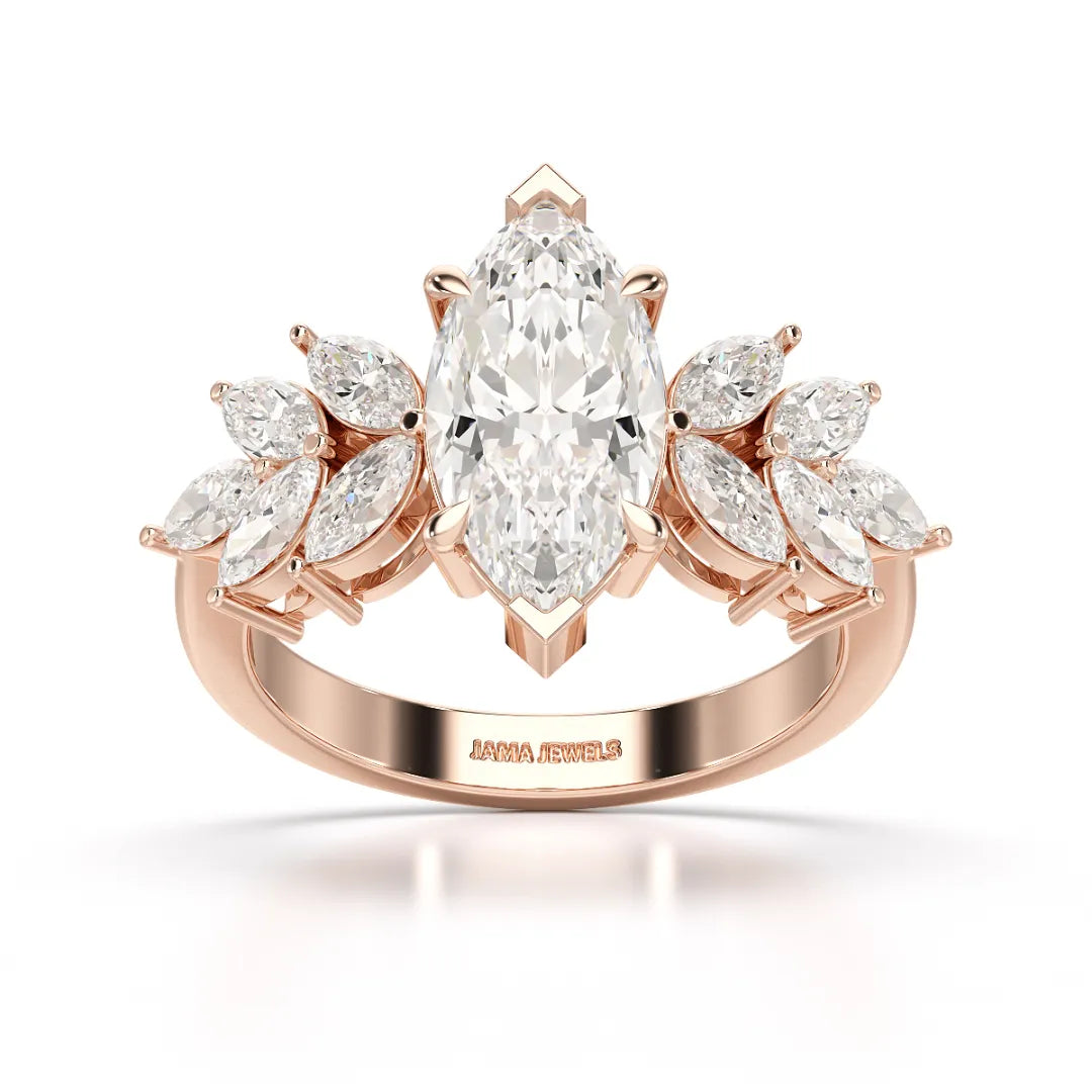 3.7 CT Marquis Cut Lab Diamond Ring