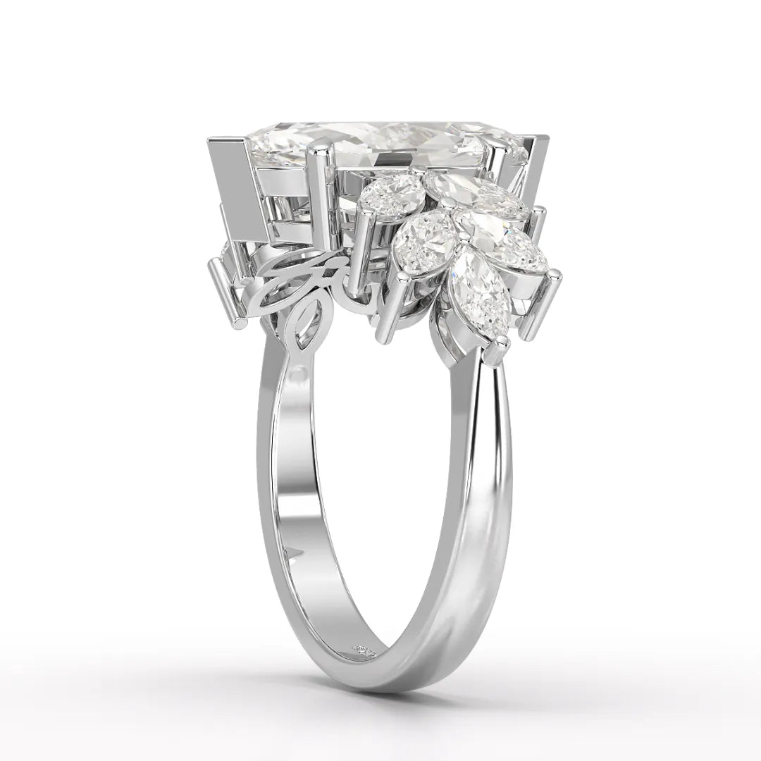 3.7 CT Marquis Cut Lab Diamond Ring