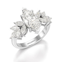 3.7 CT Marquis Cut Lab Diamond Ring