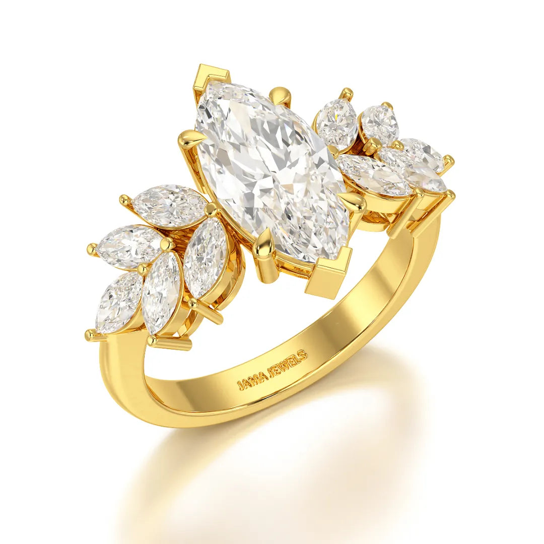 3.7 CT Marquis Cut Lab Diamond Ring