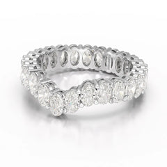 2.5 CT Oval Cut Eternity Lab Diamond Ring