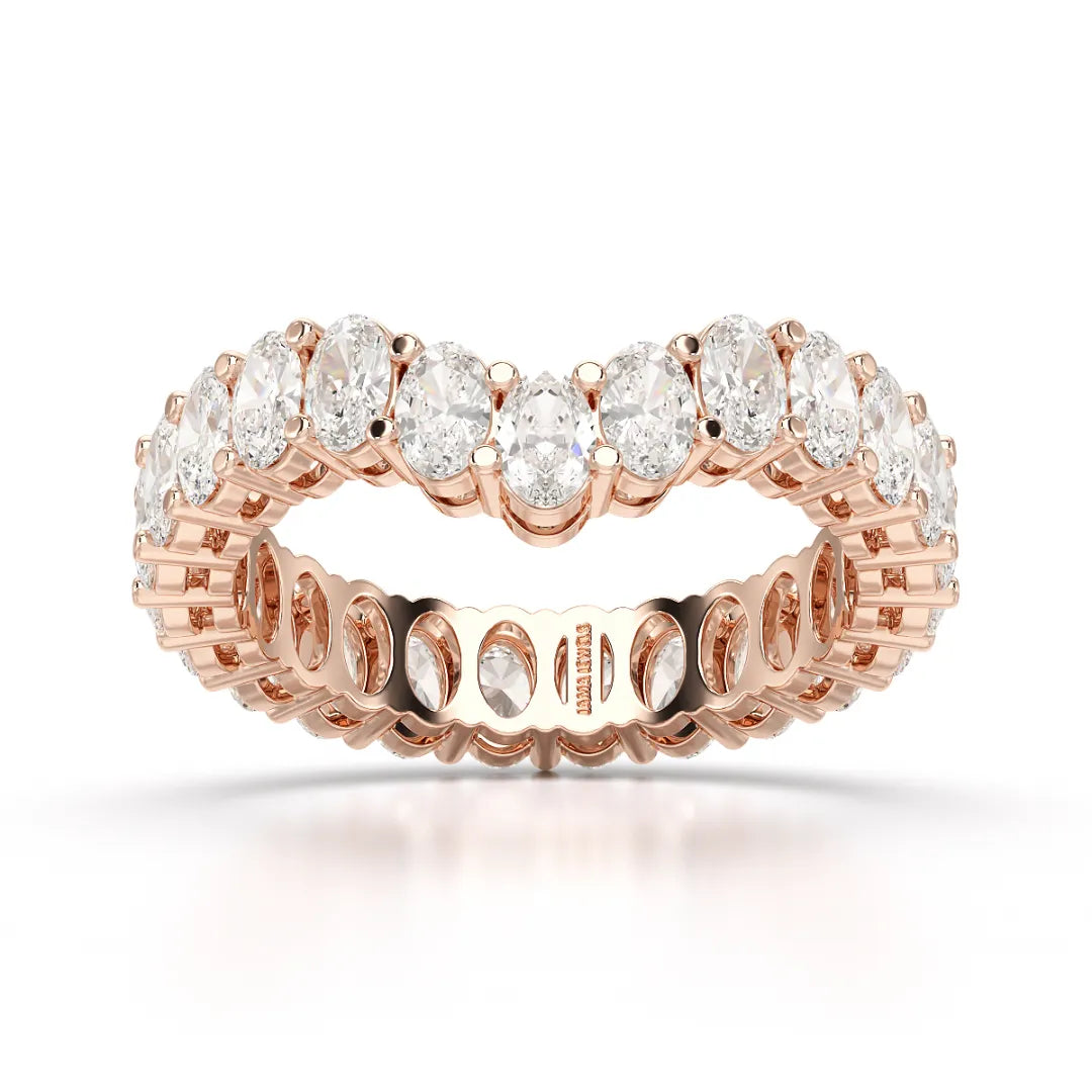 2.5 CT Oval Cut Eternity Lab Diamond Ring