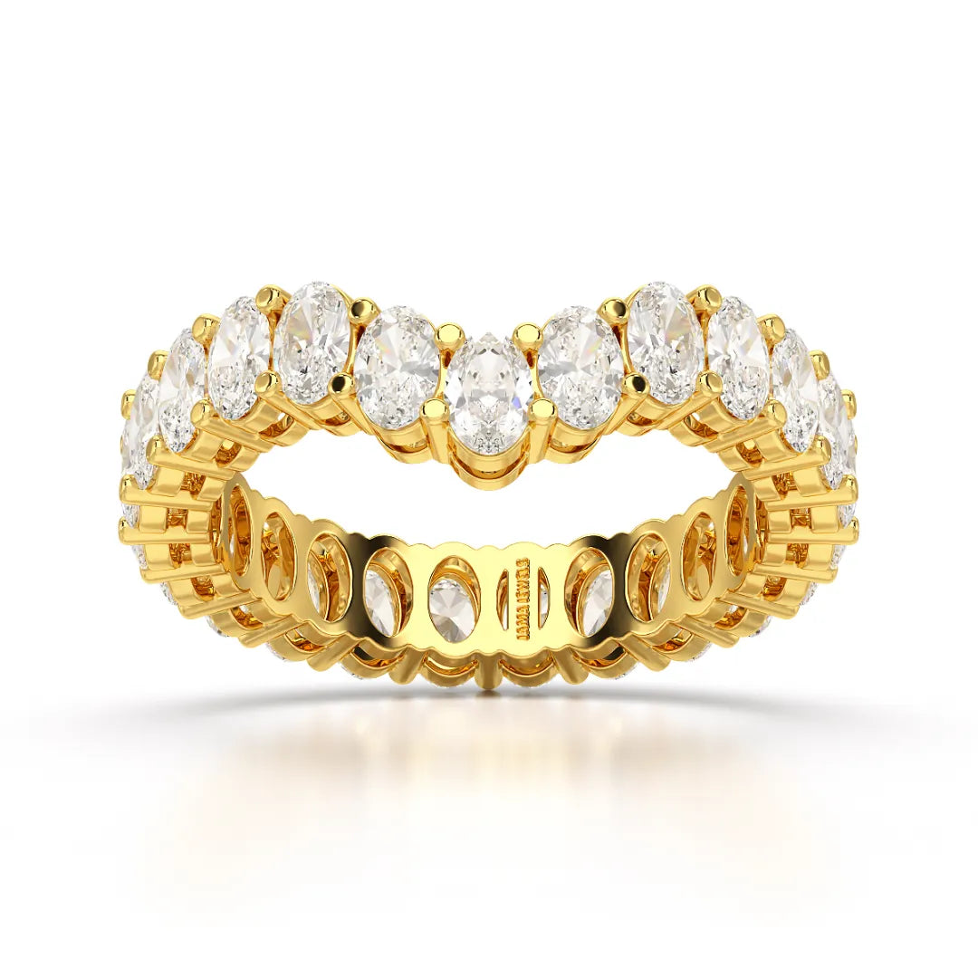 2.5 CT Oval Cut Eternity Lab Diamond Ring