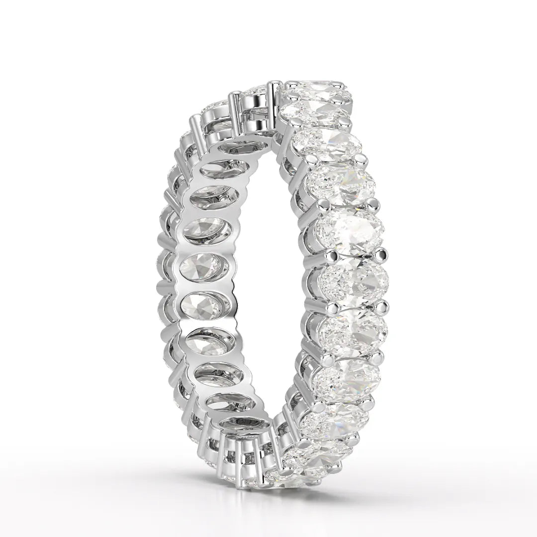 2.5 CT Oval Cut Eternity Lab Diamond Ring