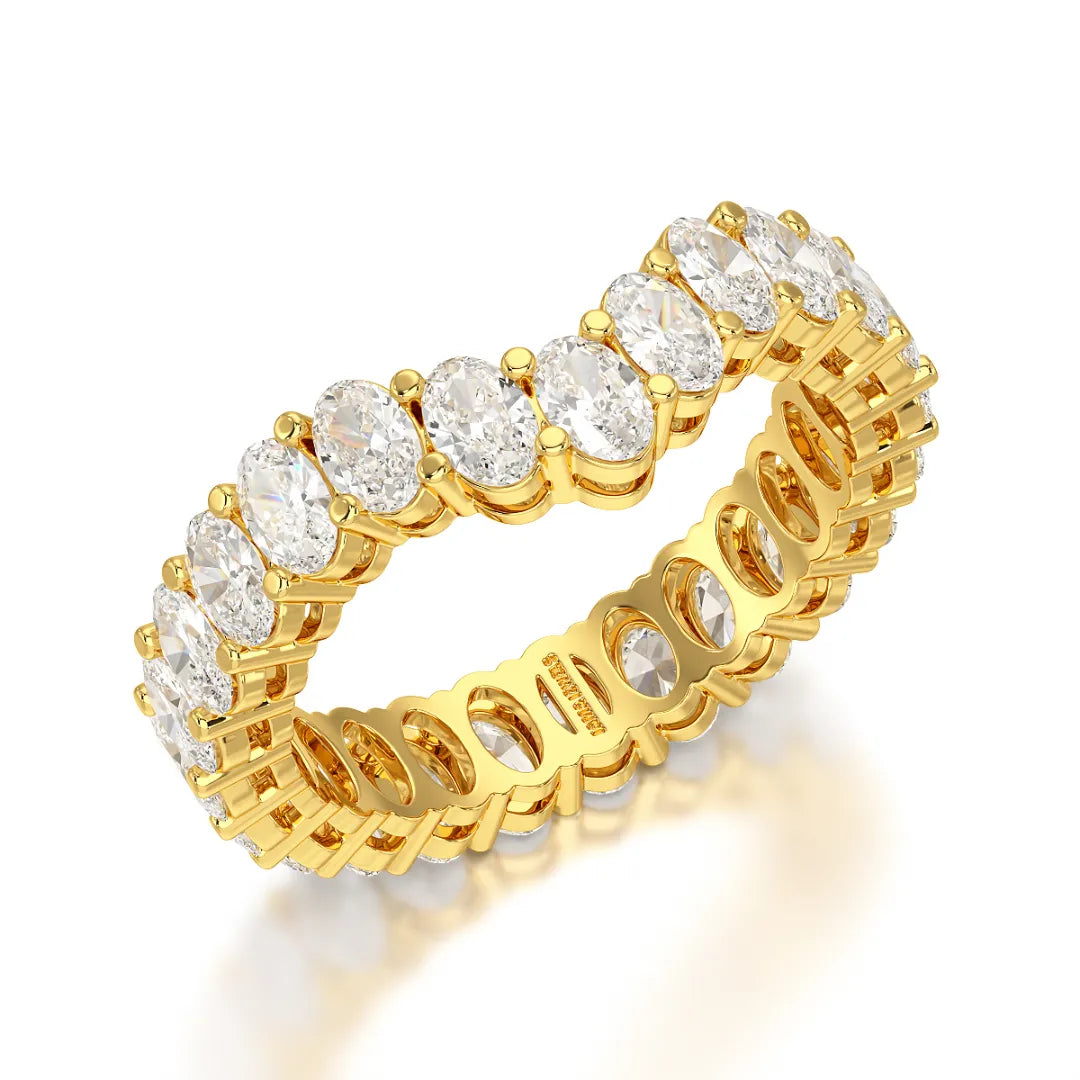 2.5 CT Oval Cut Eternity Lab Diamond Ring