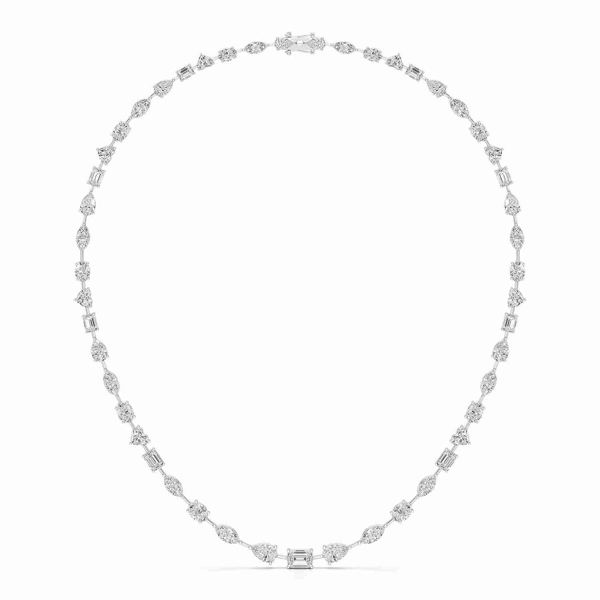 26.26 CT Lab Diamond Emerald Necklace