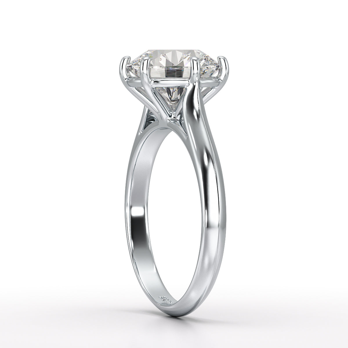 3 CT Solitaire Engagement Lab Grown Diamond Ring - Jama Jewels 