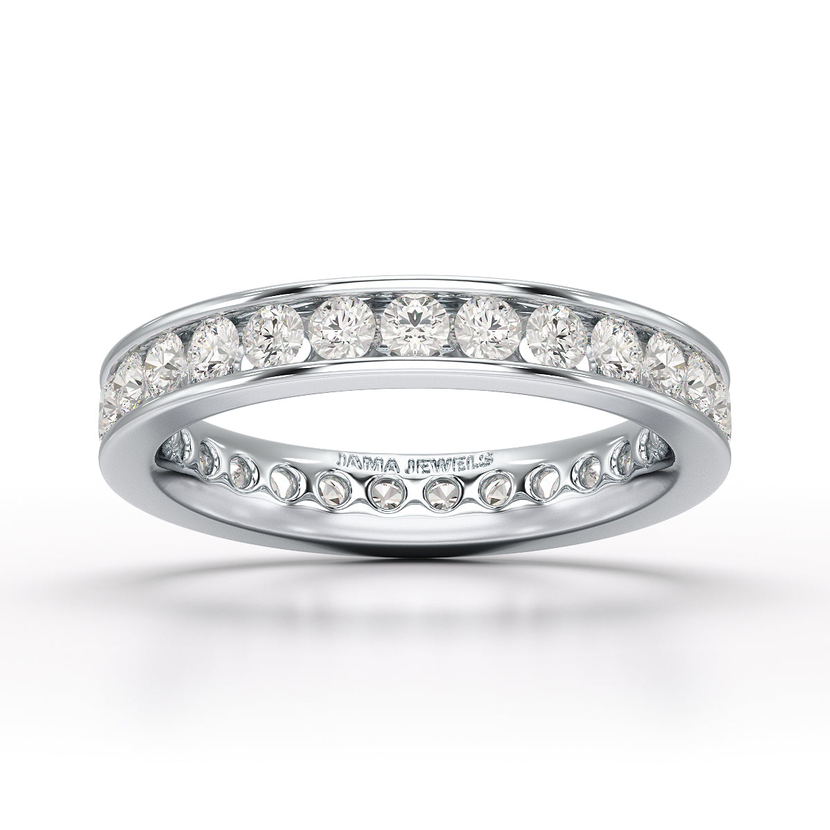 Simple Wedding Band 1.26 CT Lab Diamond Ring - Jama Jewels 