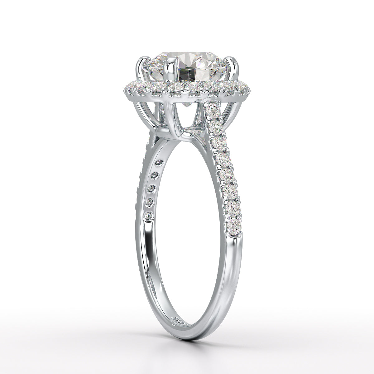 Halo Lab Grown Diamond 2.60 Carat Wedding Ring - Jama Jewels 