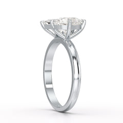 2.5 CT Pear and Princess Cut Lab Diamond Ring