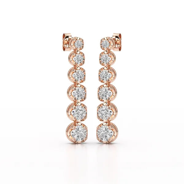 3 CT Lab Diamond Bridal Drop Dangle Earrings - Jama Jewels 