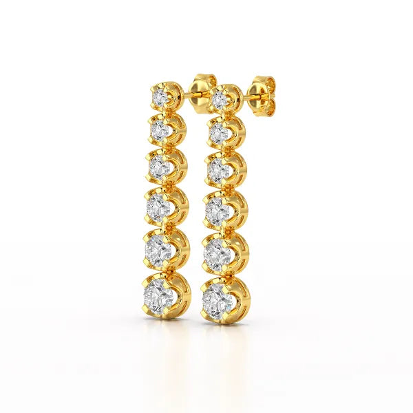 3 CT Lab Diamond Bridal Drop Dangle Earrings - Jama Jewels 