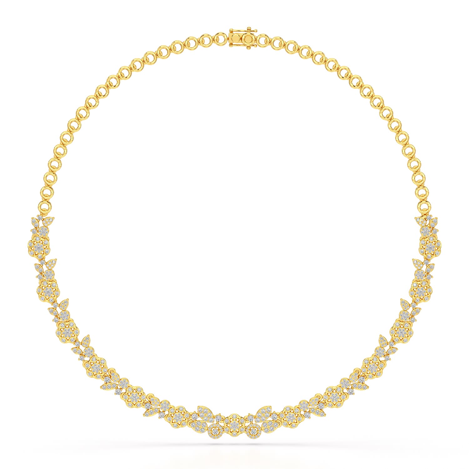 4.1 Carat Lab Diamond Petal Necklace