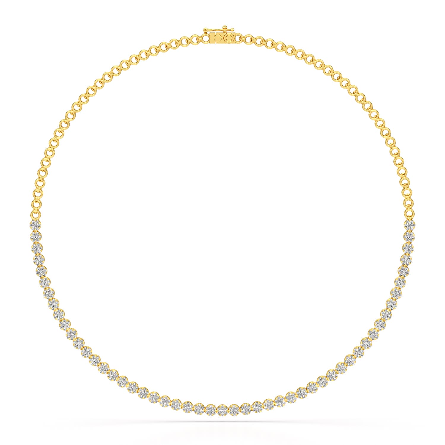 3.8 CT Lab Diamond Tennis Necklace