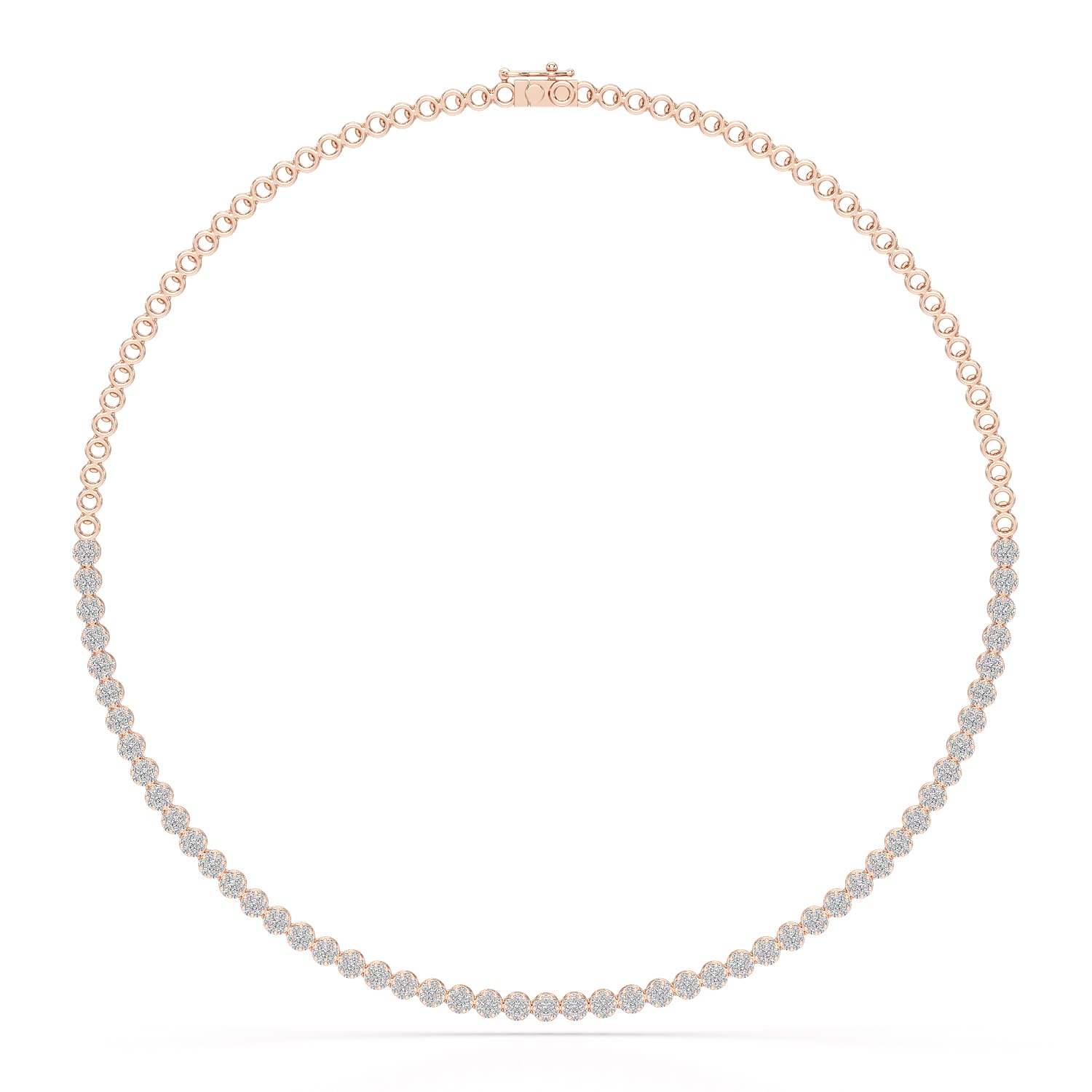 3.8 CT Lab Diamond Tennis Necklace