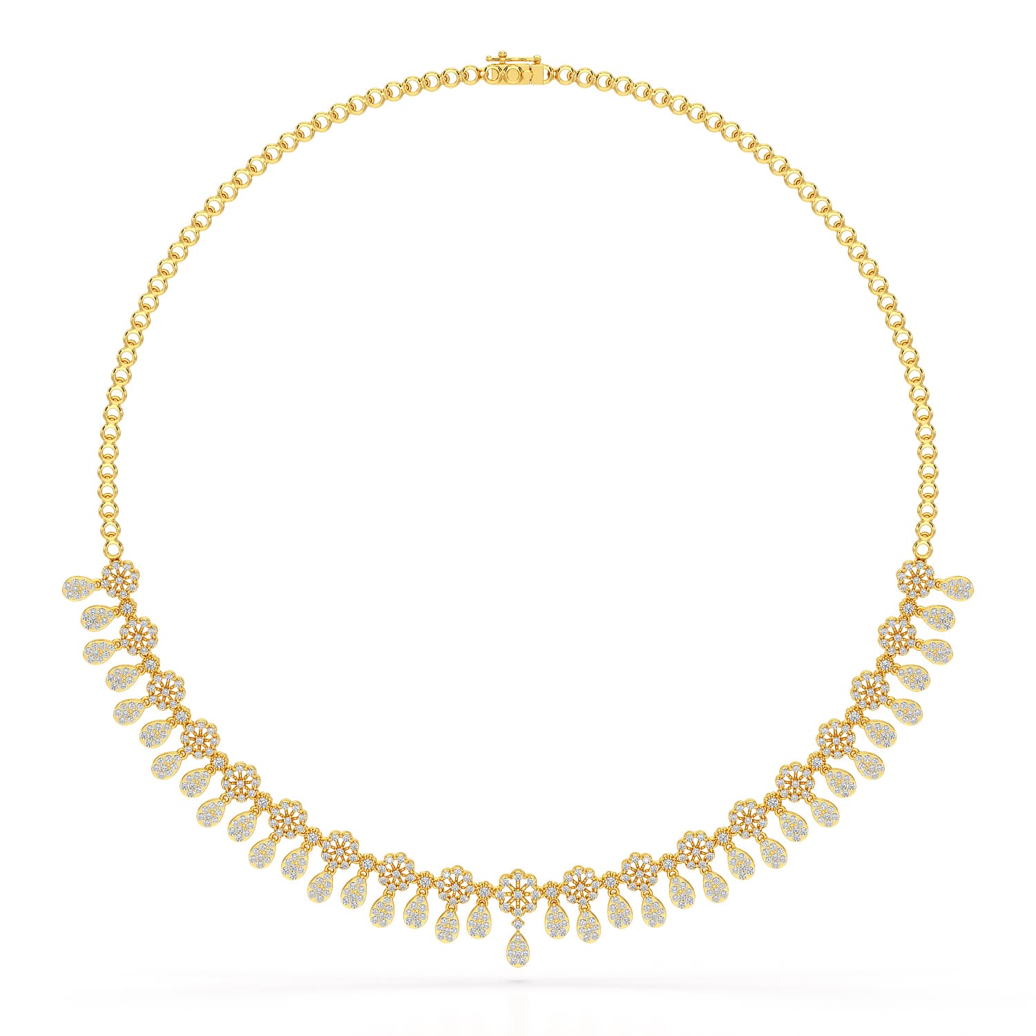 Round Cut Lab Grown Diamond 4.96 CT Elegant Choker Necklace