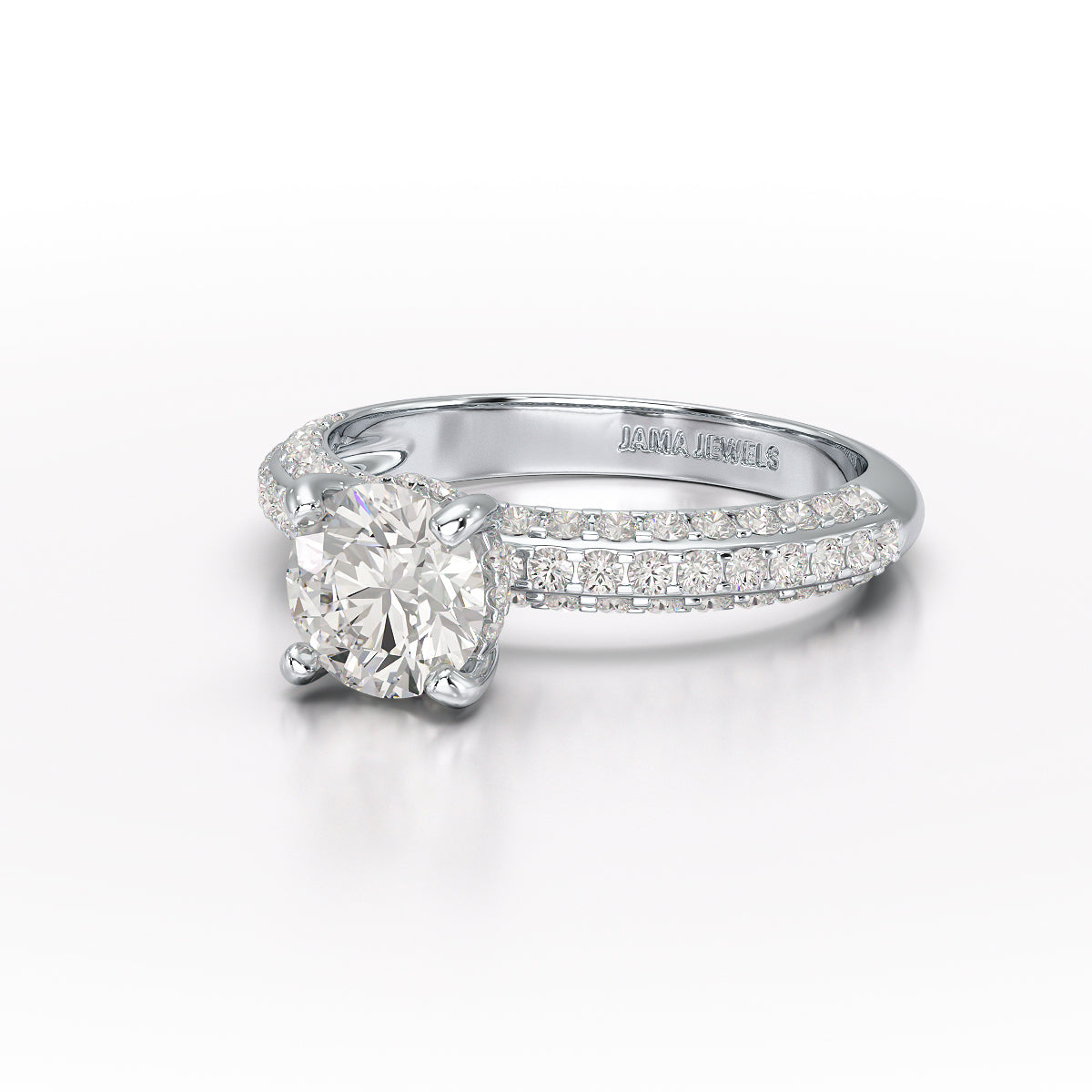 Classic Round Cut 1.77 CT Lab Diamond Ring