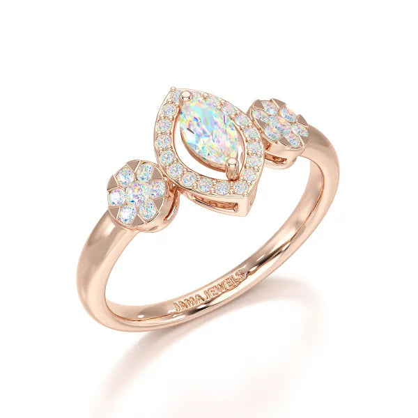 Marquise Cut 0.5 CT Lab Grown Diamond Ring