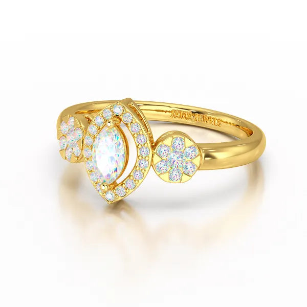 Marquise Cut 0.5 CT Lab Grown Diamond Ring