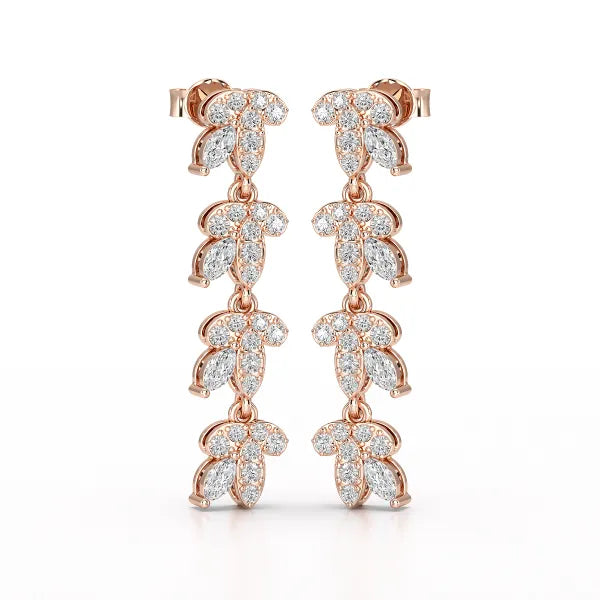 Marquise Cut 0.7 CT Lab Diamond Dangle Earring