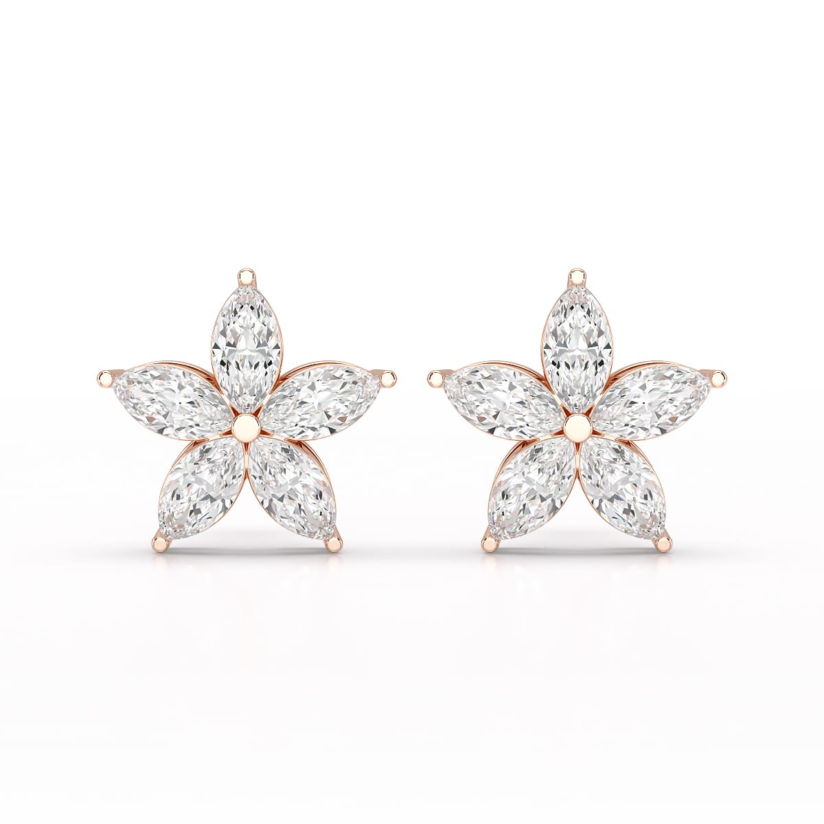 3 CT Marquise Cut Lab Diamond Stud Earrings