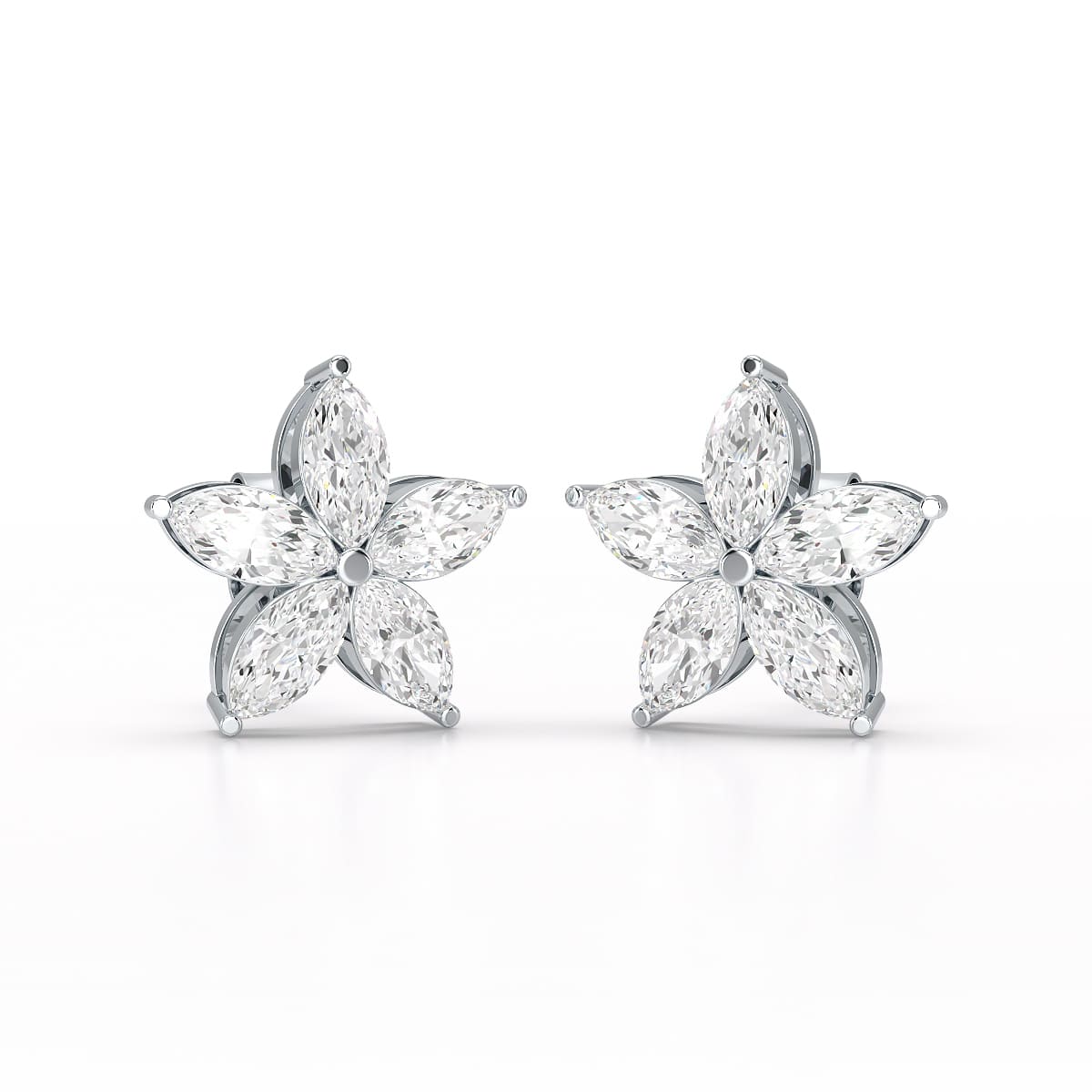 3 CT Marquise Cut Lab Diamond Stud Earrings