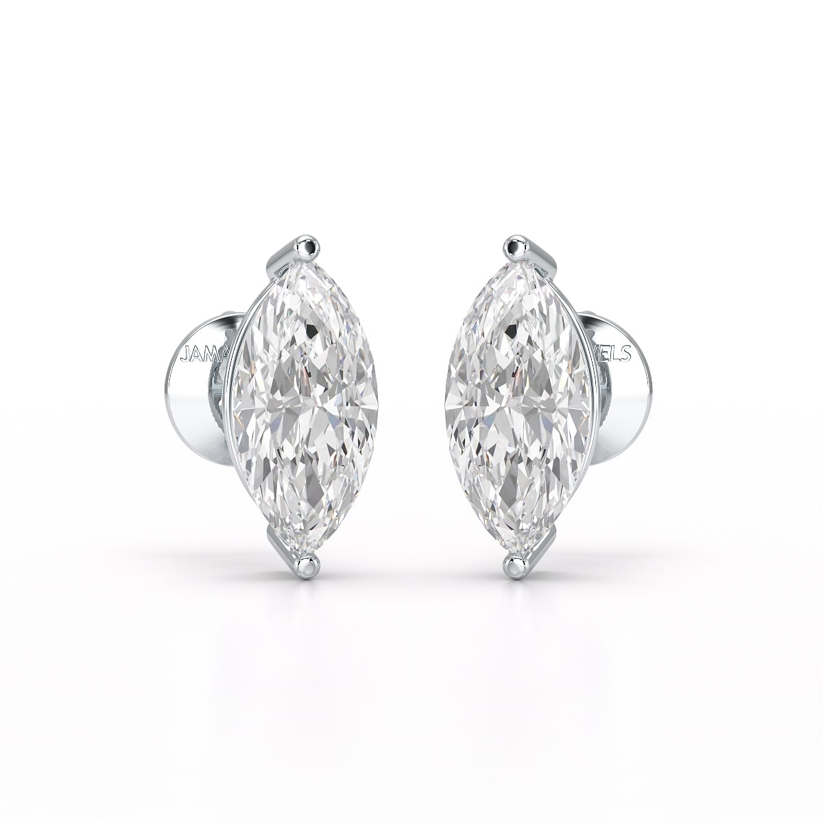 1 CT Marquise Stud Lab Diamond Earrings