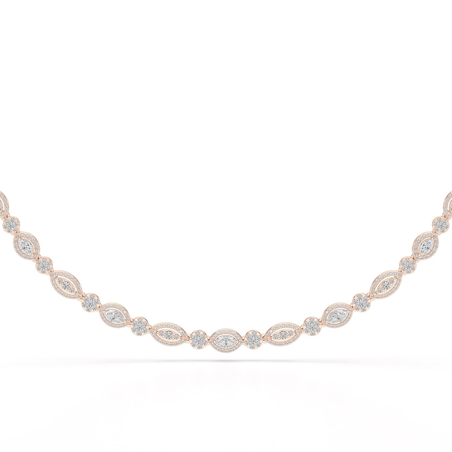 4.53 CT Marquise Cut Lab Diamond Necklace