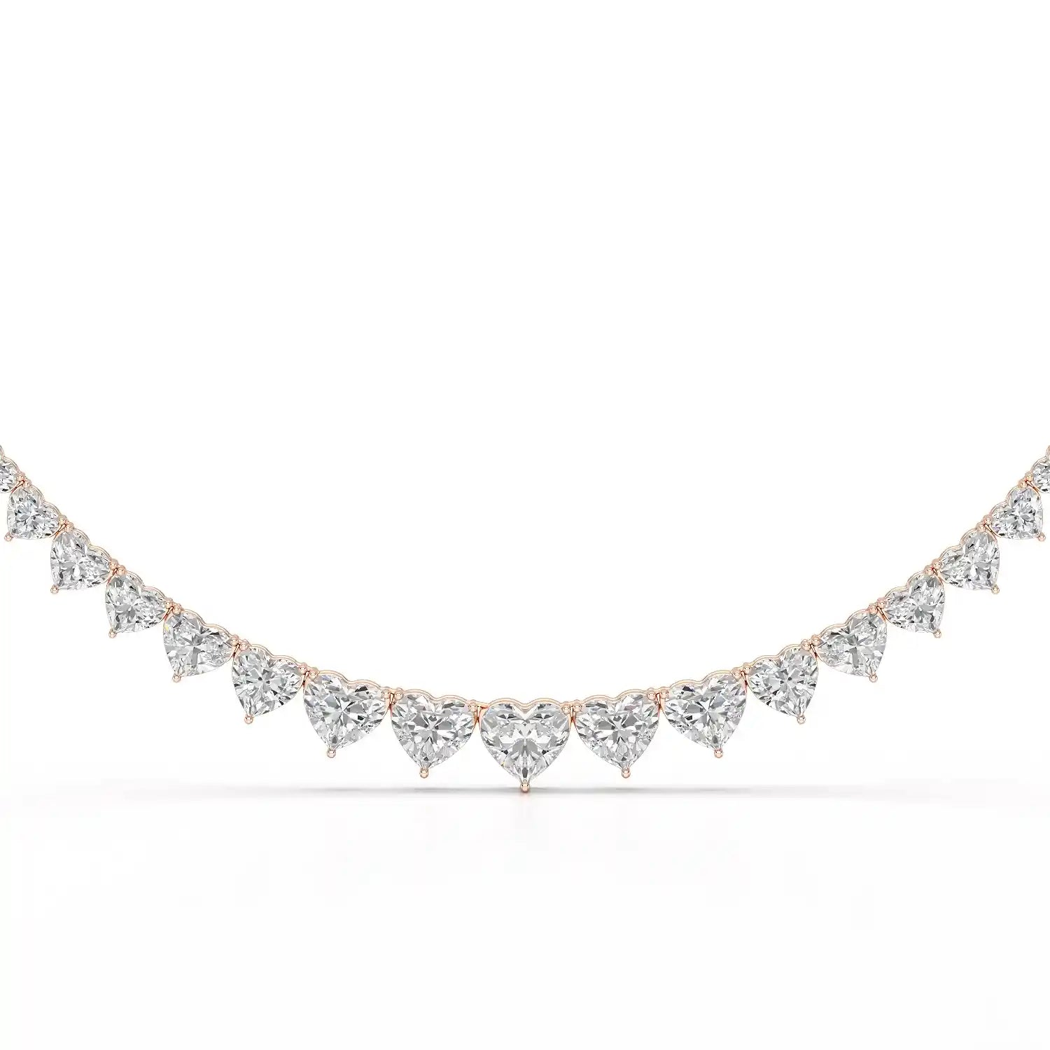 42.12 CT Lab Diamond Heart Cut Necklace